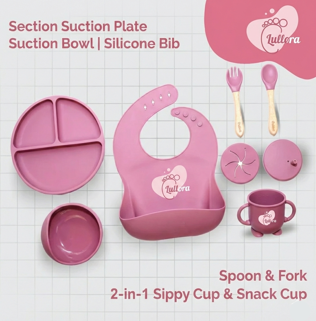 My First Baby Feeding Set | Silicone Baby Weaning Set of 6 Pcs | Tableware Kit