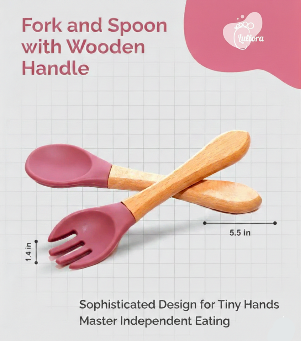 My First Baby Feeding Set | Silicone Baby Weaning Set of 6 Pcs | Tableware Kit